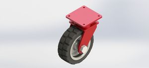 K8812-200200-DCSR 300x100mm Solid Rubber Swivel Caster