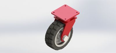 K8812-200200-DCSR 300x100mm Solid Rubber Swivel Caster