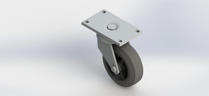 Australia Waste Bin Rubber on Cast Iron Swivel Caster