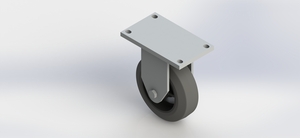 Australia Waste Bin  Rubber on Cast Iron Rigid Caster