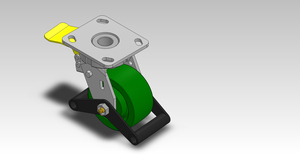 4in Total lock Brake & Collision Avodiance Solid Polyurethane Caster