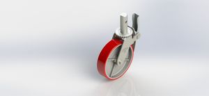 8x2 Heavy Duty PU on cast iron Scaffolding Caster