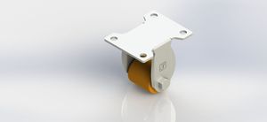 3025R-01-PAL 35x28mm Aluminum Core PU Rigid Caster