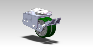 1200kgs Shock Absorber Caster Dual PU On Aluminum Wheel