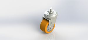 30450-11-PAL 50x28mm Threaded Stem Aluminum Core PU Swivel Caster