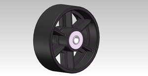 8x3in 1200kgs Roller Bearing Steel Wheel