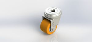 3040-50-PAL 40x28mm Top Hole Aluminum Core PU Swivel Caster