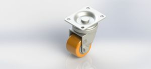 40x28mm Flat Base Aluminum Core PU Swivel Caster