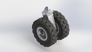 550x160mm  Traction Container Double Wheel Caster