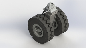 412x151mm  Traction Container Double Wheel Caster