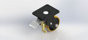4x2 European Style Super Heavy-duty Swivel  Brake Caster
