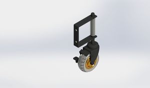 4x1-1/4" Custom spring loaded plates caster