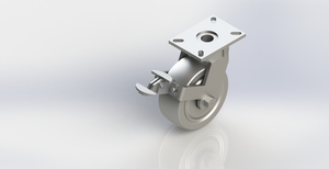 200x80mm 2200kgs Stainless Steel 316L Swivel Brake Caster