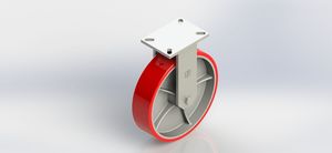 12x3 Extra Heavy-duty PU on Cast Iron Rigid Caster
