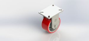 6x3 Extra Heavy-duty PU on Cast Iron Rigid Caster