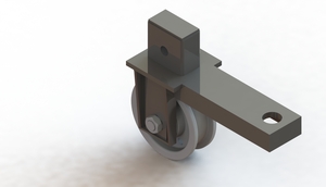 Container rail transport caster