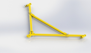 Triangular trailer frame for container