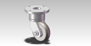 90x25mm Steel Swivel Caster