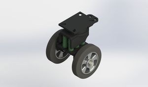 8-inch 6-spring shock-absorbing caster