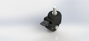 55 Series 2-inch New-style Low-Center-Gravity Cowboy M16x30mm Stem Brake Caster