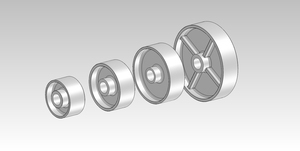 350-600kgs Steel Cast Iron Wheel For 2"