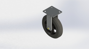 Rubber On Cast Iron Heavy Duty Rigid Caster