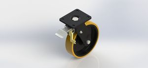 8x2 European Style Super Heavy-duty Swivel Brake Caster
