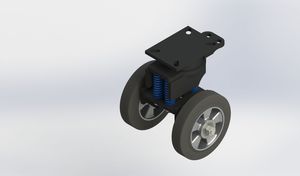 8-inch 4-spring shock-absorbing casters