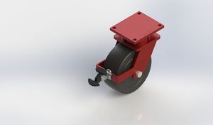 10in Extra Heavy Duty MC Nylon Swivel Brake Caster Load Capacity 4500kgs