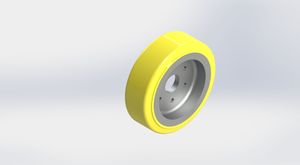 100x34mm 6061 Aluminum Core with Imported Static Dissipation PU Drive Wheel