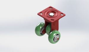 3in AGV Robot Caster Wheels with Third Pivot Point