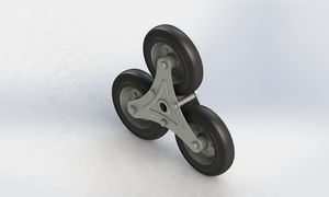 160mm Triangular stair-climbing wheel