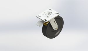 8 in Heavy Duty Custom Phenolic Caster with Brake