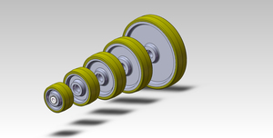 1800-3500kgs PPG/MDI Polyether Super Heavy Duty Wheel