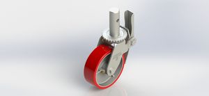 6x2 Heavy Duty PU on cast iron Scaffolding Caster