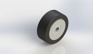 200x80mm PU on  steel core Wheel 6306