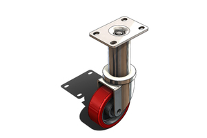 135kgs PU On Aluminum Adjustable Leg Fastener Swivel Caster