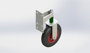 8-inch spring support caster