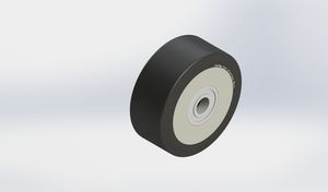 190x80mm PU on  steel core Wheel 6306