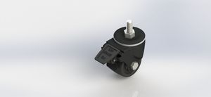 55 Series 2.5-inch New-style Low-Center-Gravity Cowboy M16x30mm Stem Brake Caster