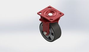 5 inch modular towable synchronized steering caster