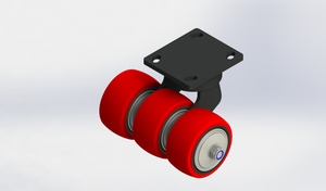 4-Inch High-Wear Resistant Triple Cast Iron Polyurethane Casters