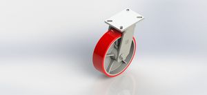 10x3 Extra Heavy-duty PU on Cast Iron Swivel Caster