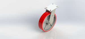 12x3 Extra Heavy-duty PU on Cast Iron Swivel Caster