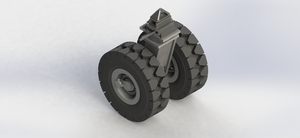 550x160mm  Traction Container Double Wheel Caster(1)