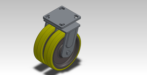 10000kgs 16in PU on Cast Iron Swivel Caster