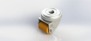 3025-50-PAL 25x28mm Top Hole Aluminum Core PU Swivel Caster