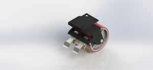 K8082-01-PCI-TTB 8x3 Extra Heavy-Duty Red Cast Iron PU Coated Swivel Brake Wheel