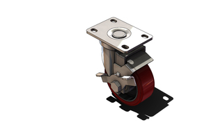 3.5in Pu Swivel Top Lock Brake Caster