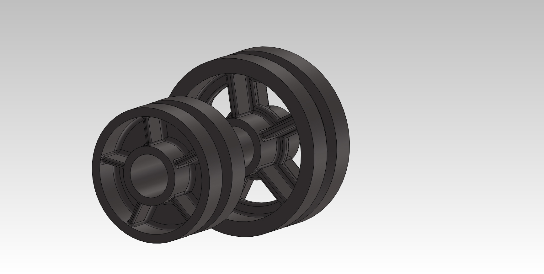 6x3 & 8x3 V-Groore Wheel 【Cast Iron】Roller Bearing 1100-1300kgs